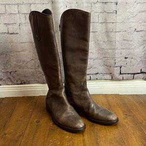 Spaziomoda bologna size 39 tall brown leather riding boots
